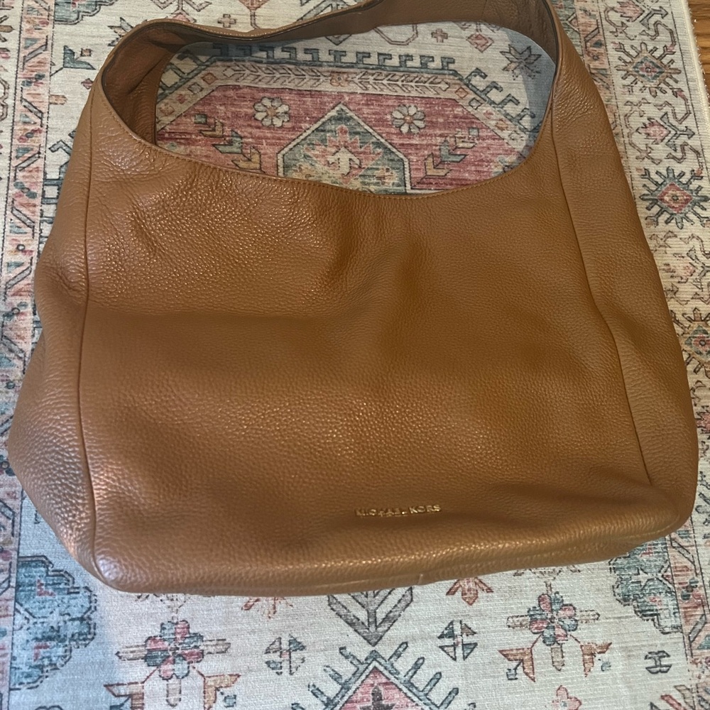 Michael Kors Brown Leather Hobo Bag